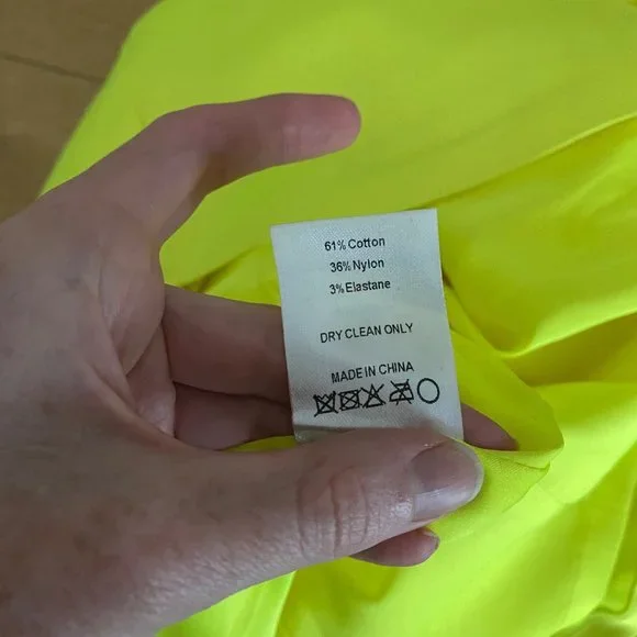 White Fox Boutique Cut Out Detail Mini Dress in Neon Yellow - Picture 4 of 7